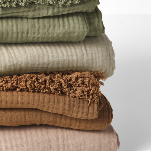 Crinkle Cotton Throw