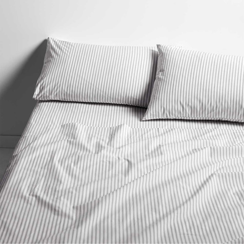Ticking Stripe Queen Sheet Set