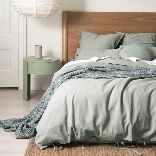 Limestone Maison Vintage Linen-Blend Quilt Cover