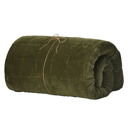 Caper Luxury Velvet Coverlet