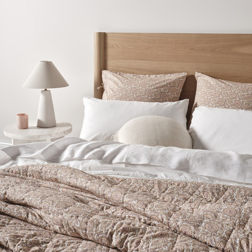 Blush Jaipur Cotton Coverlet