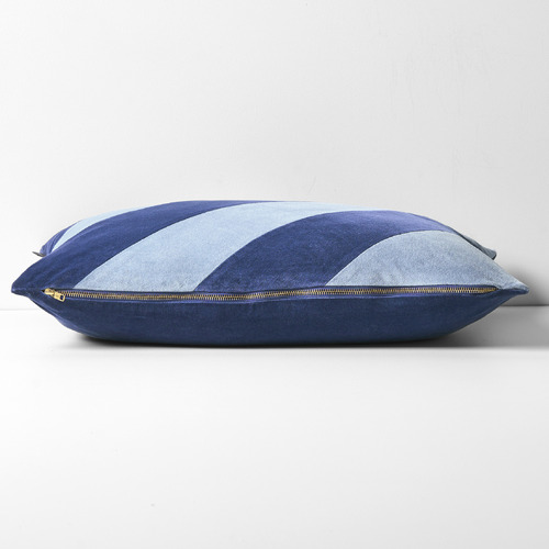 Striped Luxury Velvet Rectanglur Cushion