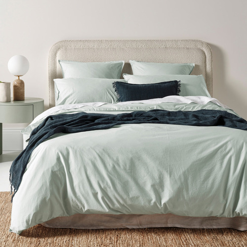 Mist Evie Stonewash Organic Cotton Quilt Cover