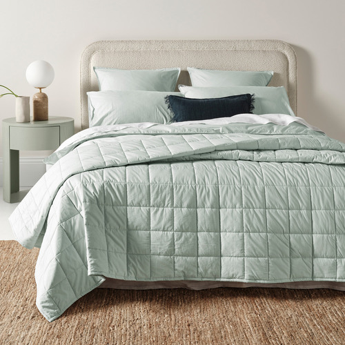 Mist Evie Stonewash Cotton Coverlet