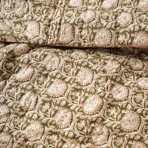Olive Jaipur Coverlet