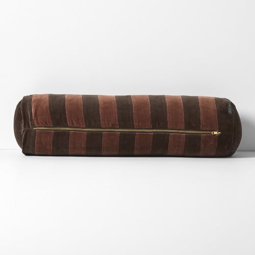 Striped Luxury Velvet Bolster Cushion