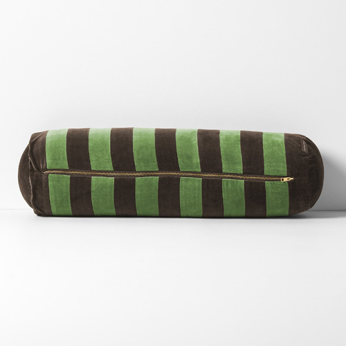 Striped Luxury Velvet Bolster Cushion