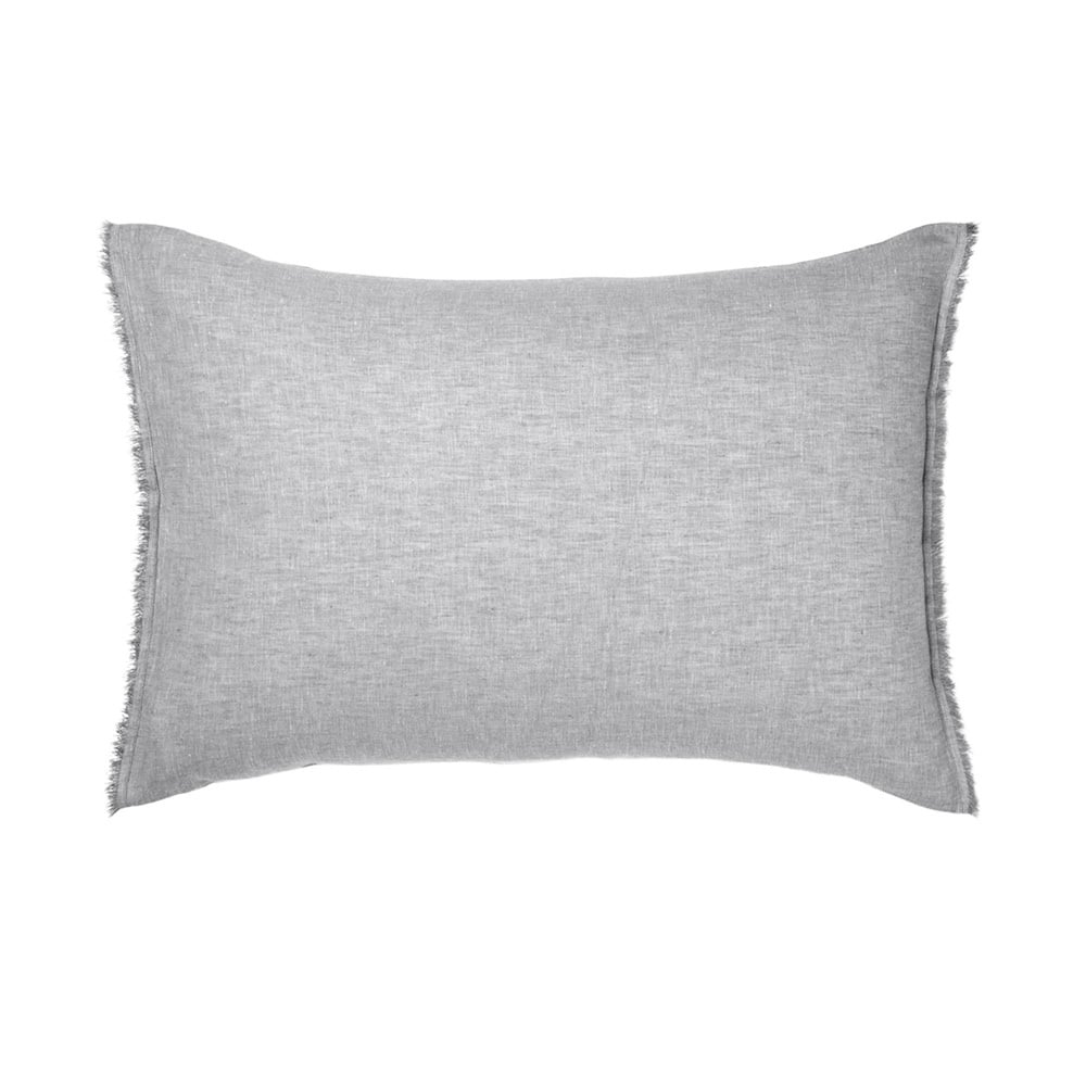 Chambray Fringe Linen & Cotton Standard Pillowcase