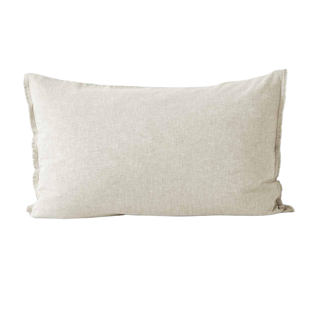 Chambray Fringe Linen & Cotton Standard Pillowcase
