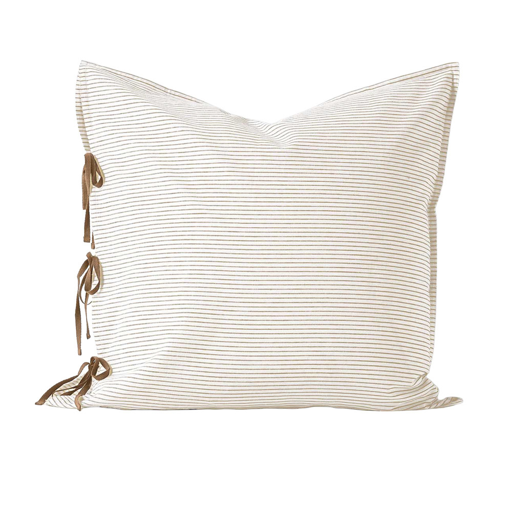 Chambray Mini Stripe Linen & Cotton European Pillowcase