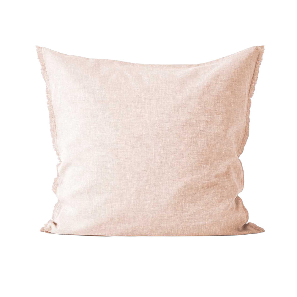 Chambray Fringe Linen & Cotton European Pillowcase