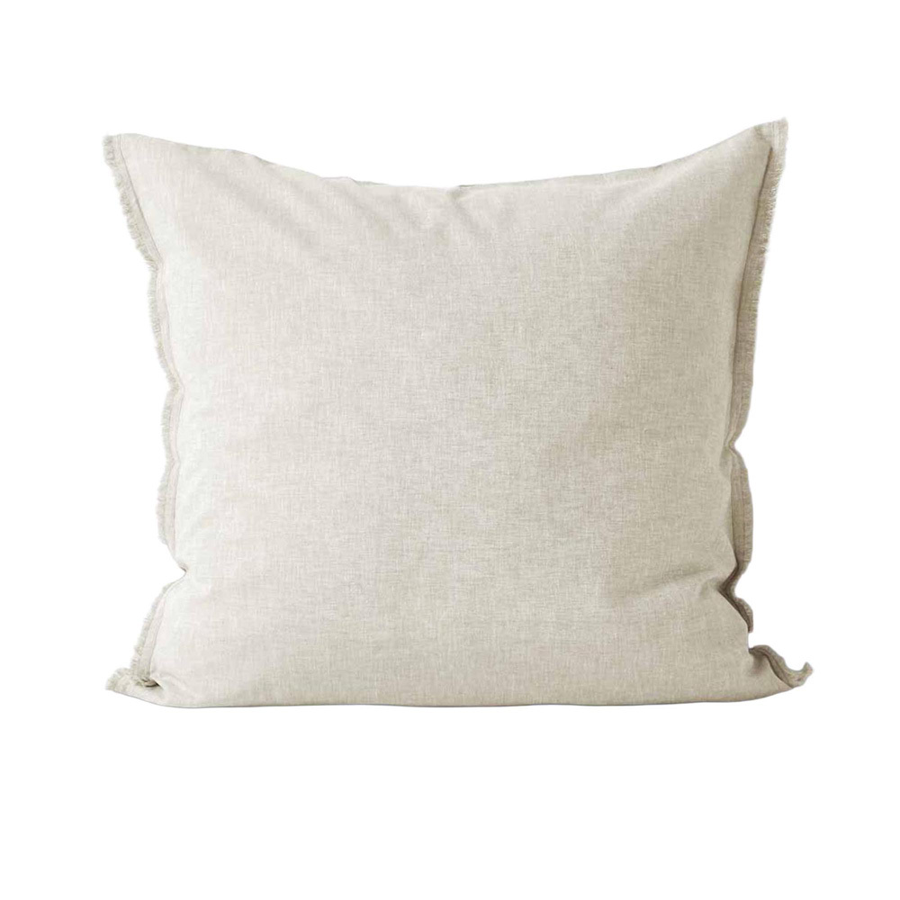 Chambray Fringe Linen & Cotton European Pillowcase