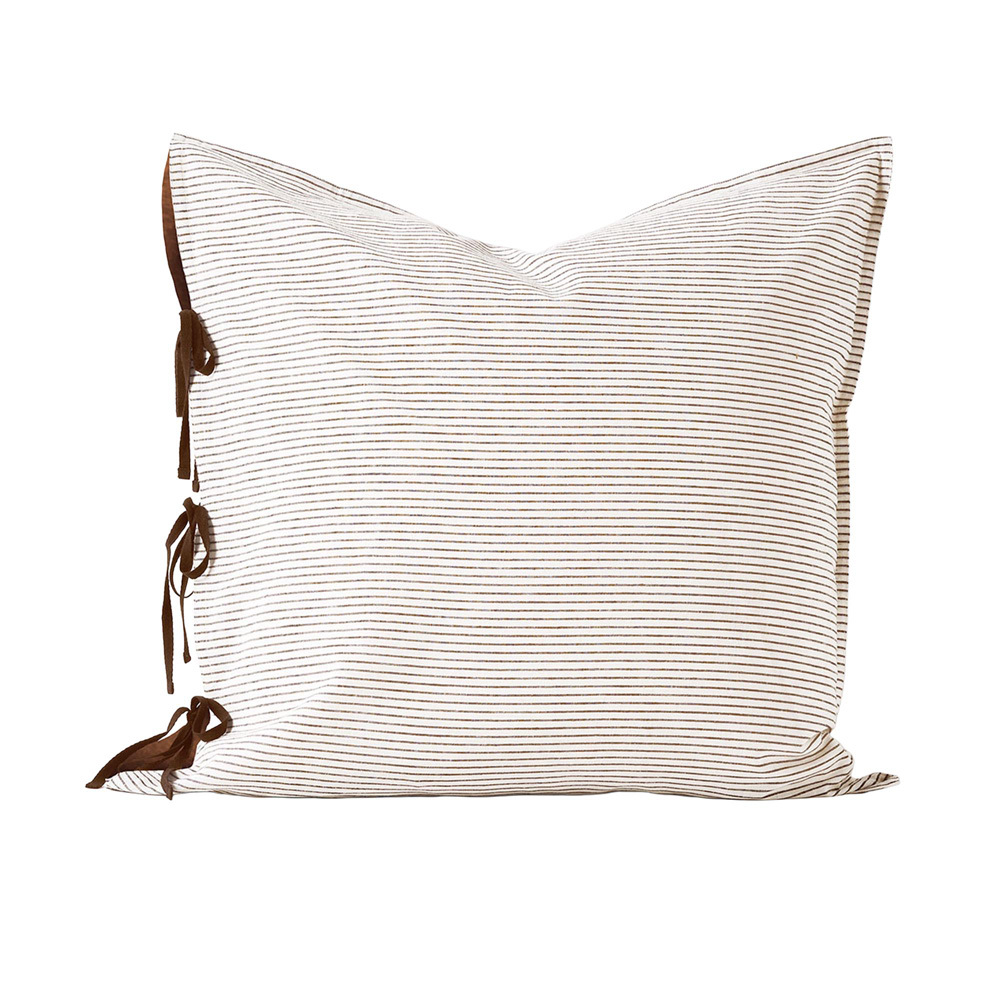 Chambray Mini Stripe Linen & Cotton European Pillowcase