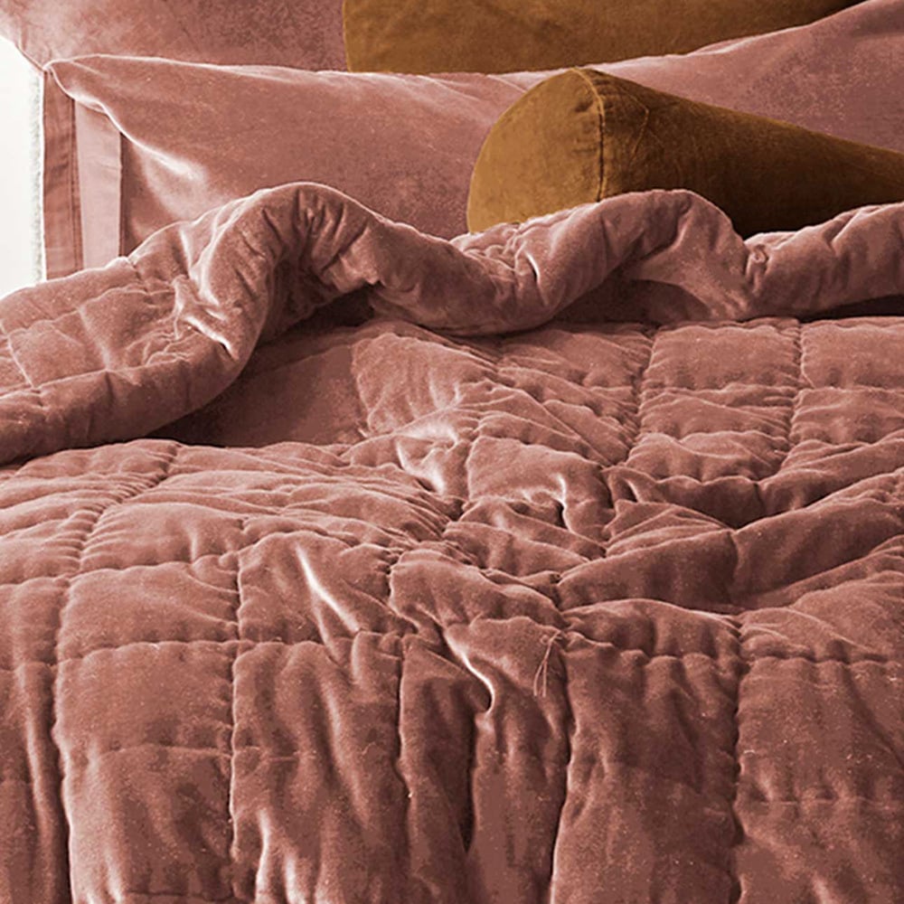 Clove Luxury Velvet Cotton Coverlet