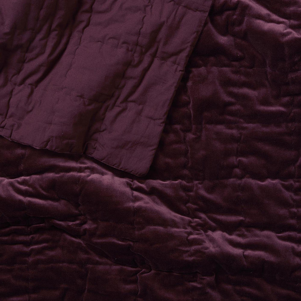 Mulberry Luxury Velvet Cotton Coverlet