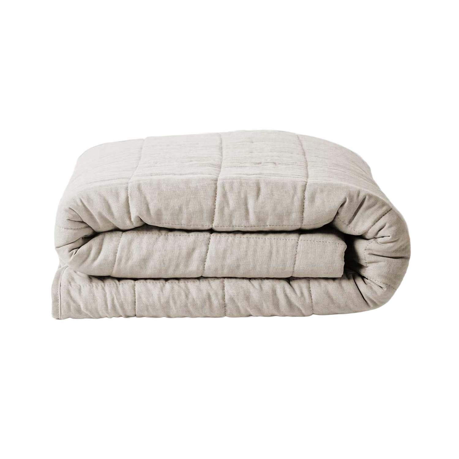 Natural Chambray Linen & Cotton Coverlet