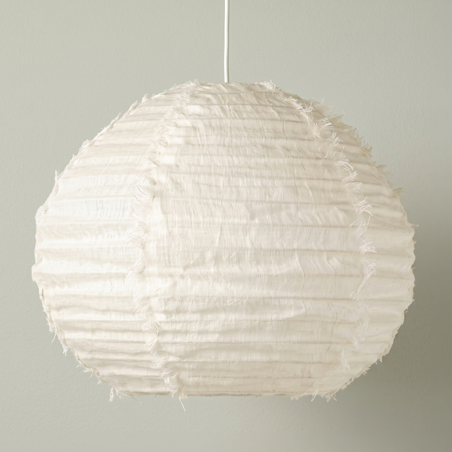 Cloud Ball Fringed Linen Pendant Shade