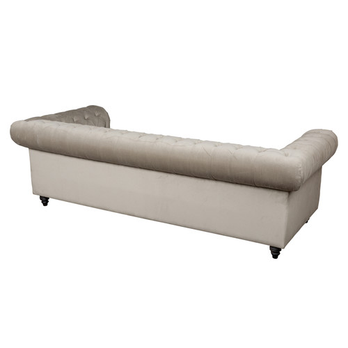 Chesterfield Kensington Grey Velvet Sofa Temple & ster