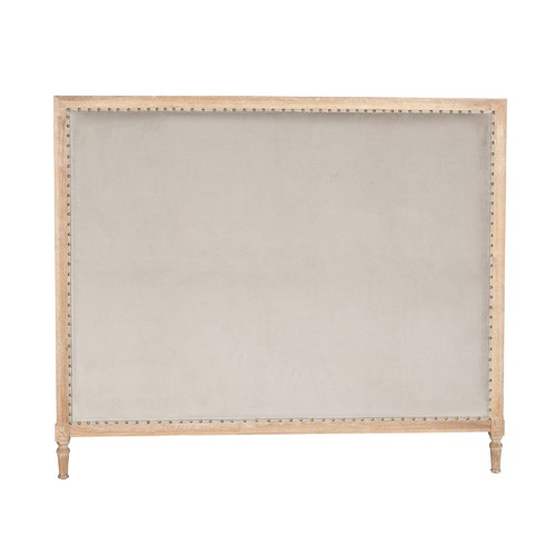 Oak Bedhead Grey Velvet Temple & ster