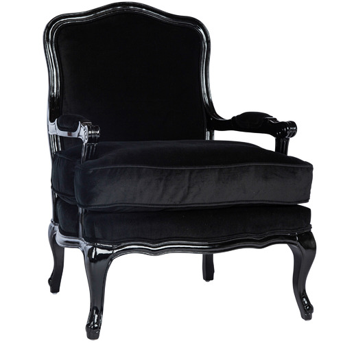Balmoral Lane Black Marielle Velvet Armchair | Temple & Webster