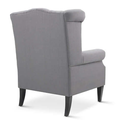 Hyde Park Home Grey Duke Wingback Armchair & Reviews Temple & ster