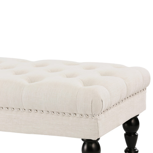 Hyde Park Home Linen White Alice Dressing Bench | Temple & Webster