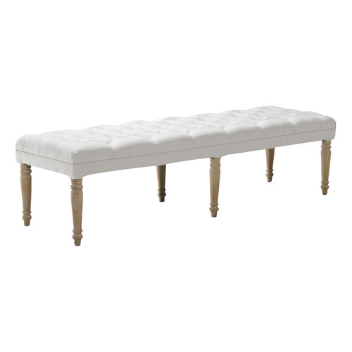 White Linen Juliet Dressing Bench