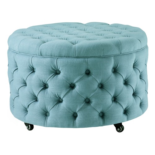 Large Teal Emma Storage Ottoman