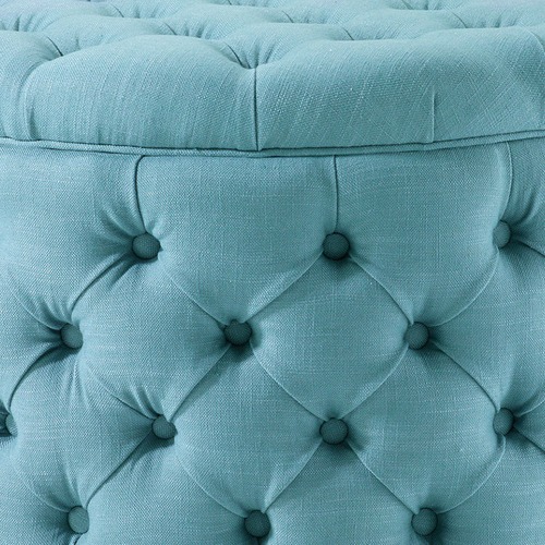 Large Teal Emma Storage Ottoman