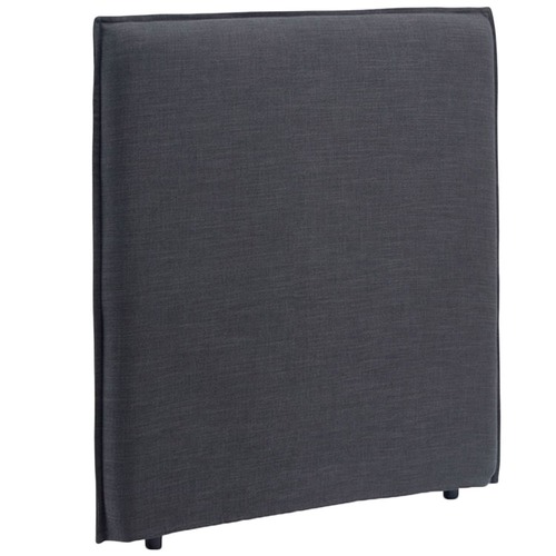 Charcoal Diablo Bedhead with Slipcover
