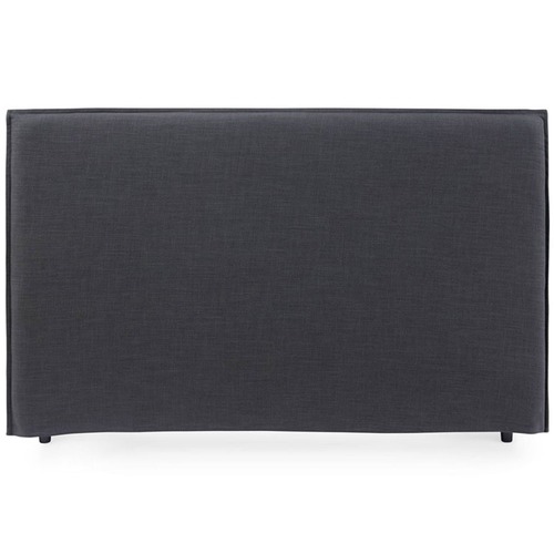 Charcoal Diablo Bedhead with Slipcover