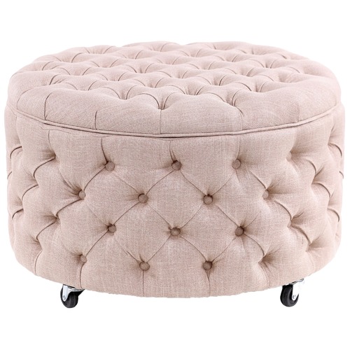 Hyde Park Home Large Dusty Pink Jessica Round Storage Ottoman Reviews Temple Webster Hyde Park Home Large Dusty Pink Jessica, Large Round Storage Ottoman