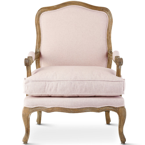 Hyde Park Home Dusty Pink Mila French Provincial Armchair | Temple & Webster