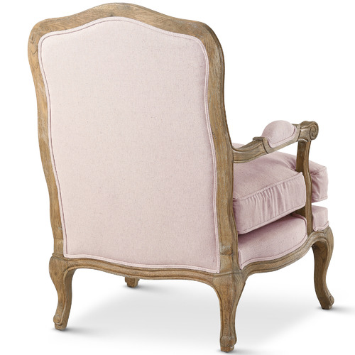 Hyde Park Home Dusty Pink Mila French Provincial Armchair | Temple & Webster
