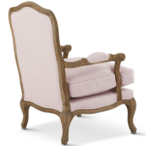 Hyde Park Home Dusty Pink Mila French Provincial Armchair | Temple & Webster