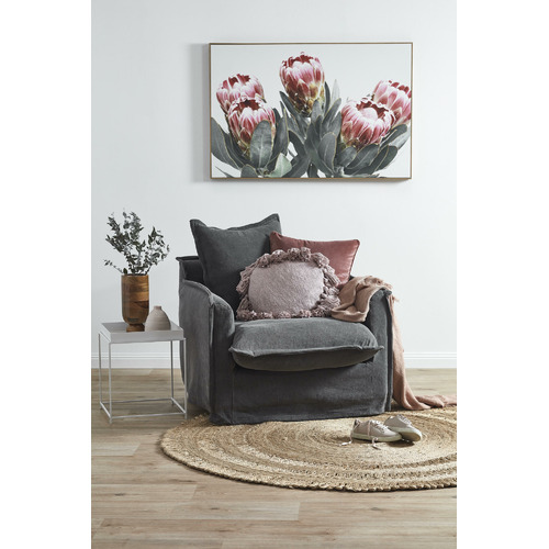 Hyde Park Home Slate Cumulus Slipcover Armchair