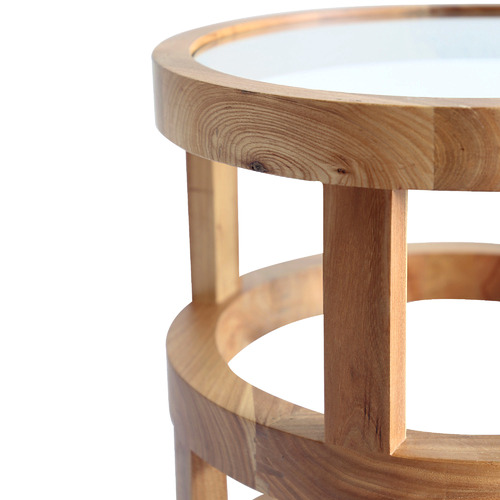2 Piece Lena Glass-Top Nesting Side Table Set