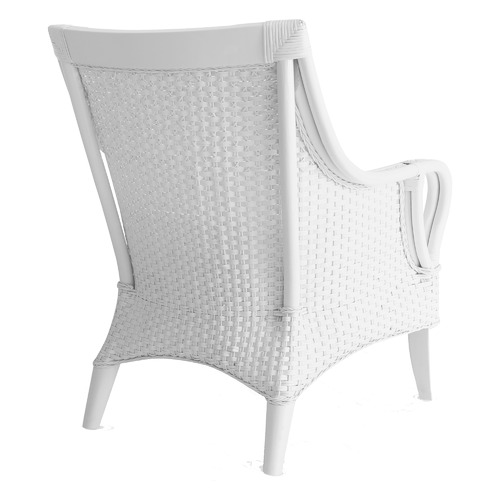 White Fester Rattan Lounge Chair