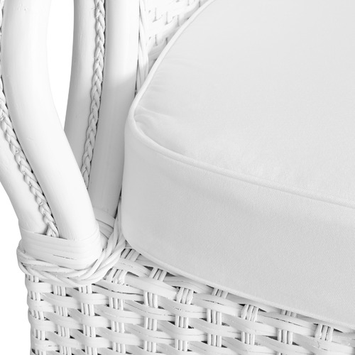 White Fester Rattan Lounge Chair