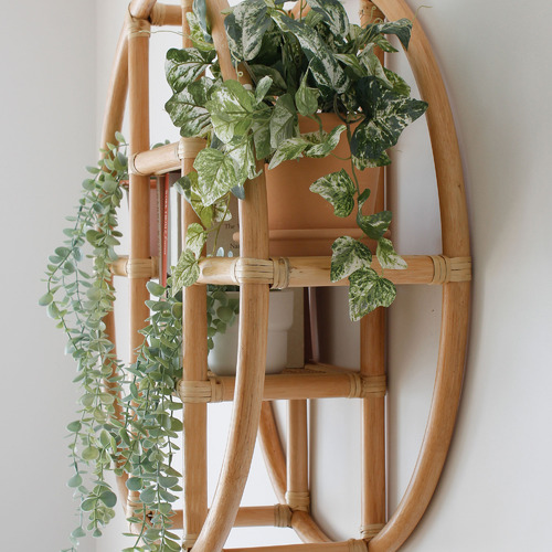 Andrews Eaton Rattan Hanging Shelf Temple & ster