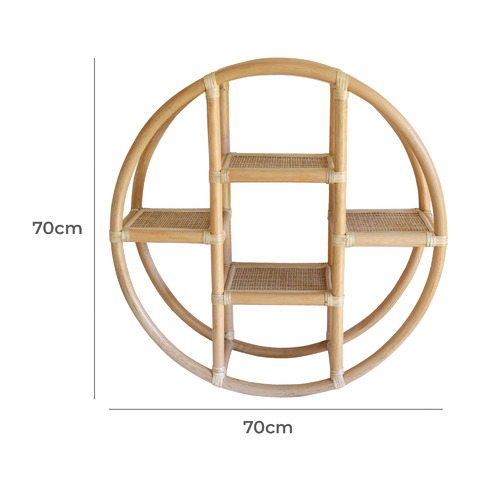 Andrews Eaton Rattan Hanging Shelf Temple & ster