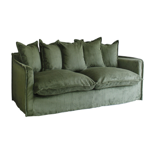 Damien 2 Seater Corduroy Slipcover Sofa
