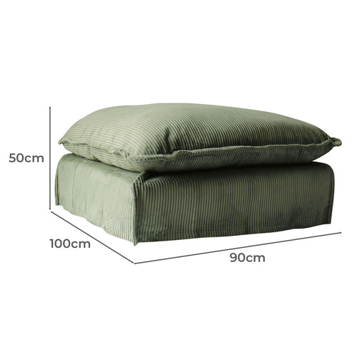Cumulus Corduroy Slipcover Ottoman