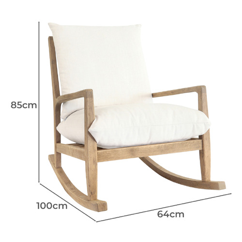 Thornette Oak Wood Rocking Chair