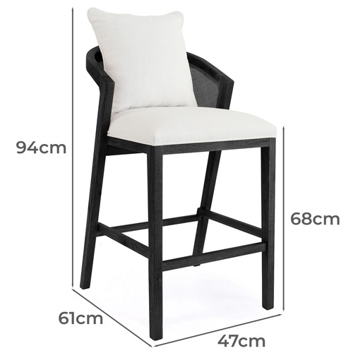 68cm Vaskar Oak Wood Barstool