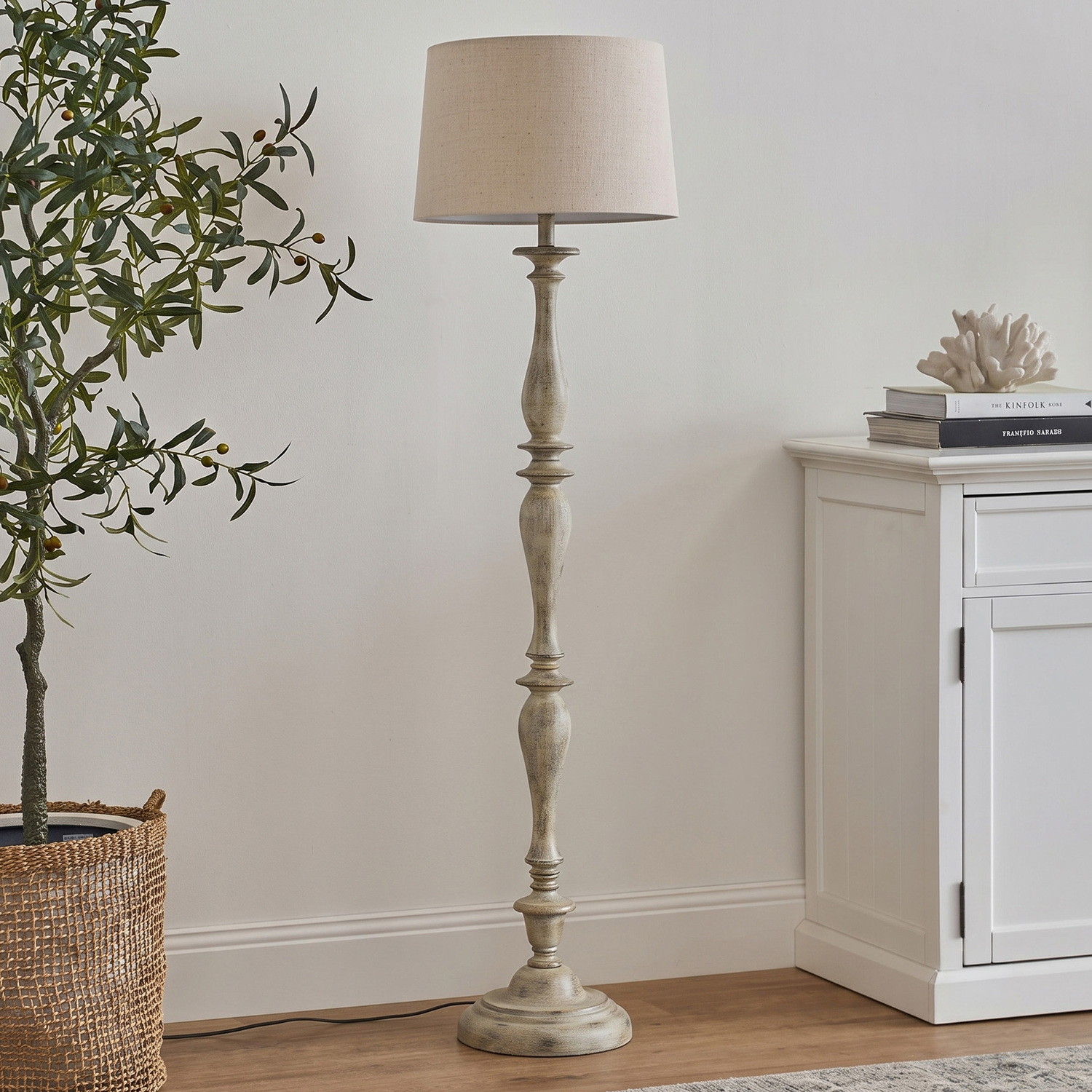 Bartholomew Resin & Linen Floor Lamp