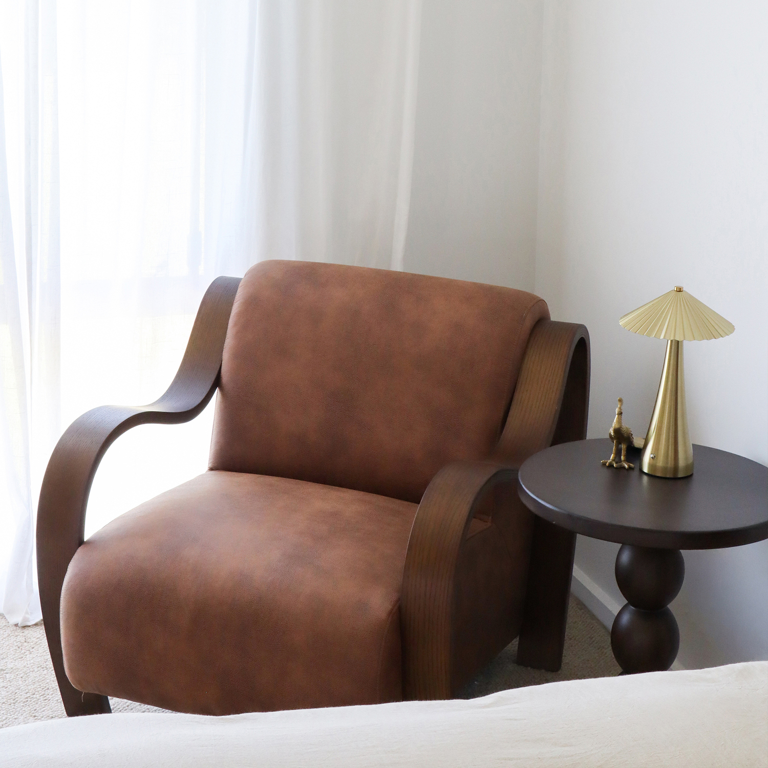 Cortland Faux Leather Accent Chair
