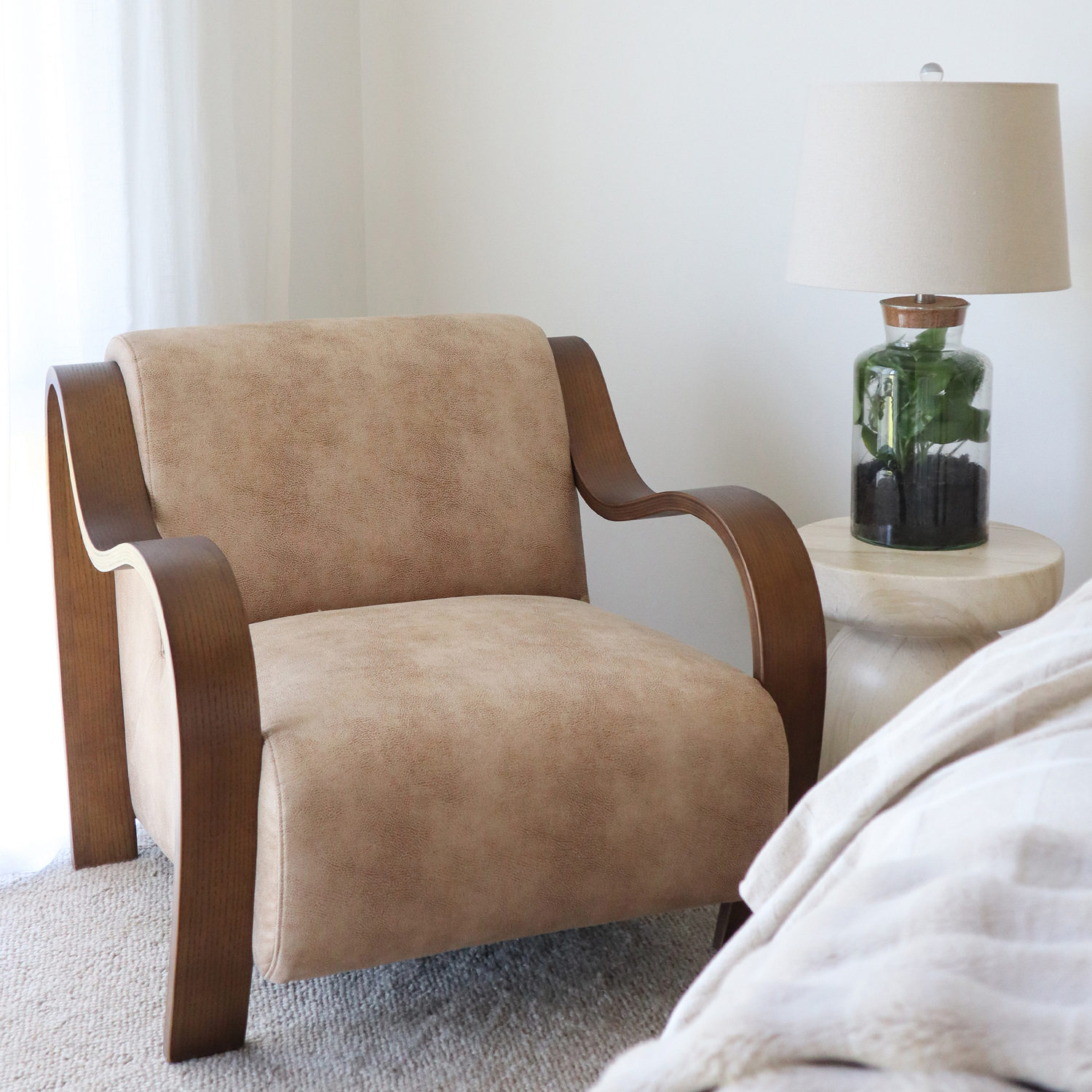 Cortland Faux Leather Accent Chair
