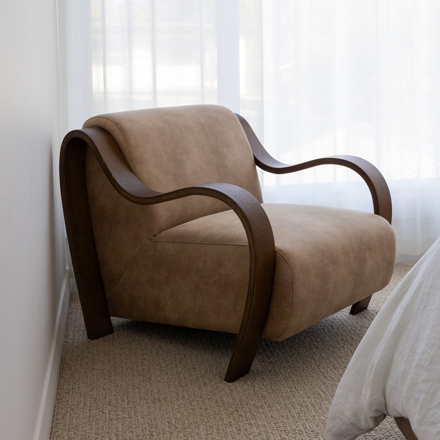 Cortland Faux Leather Accent Chair