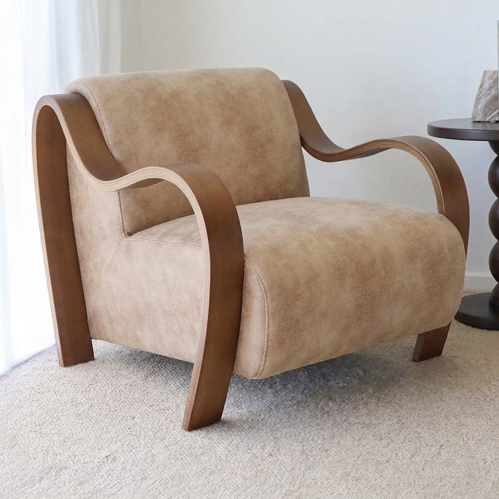 Cortland Faux Leather Accent Chair